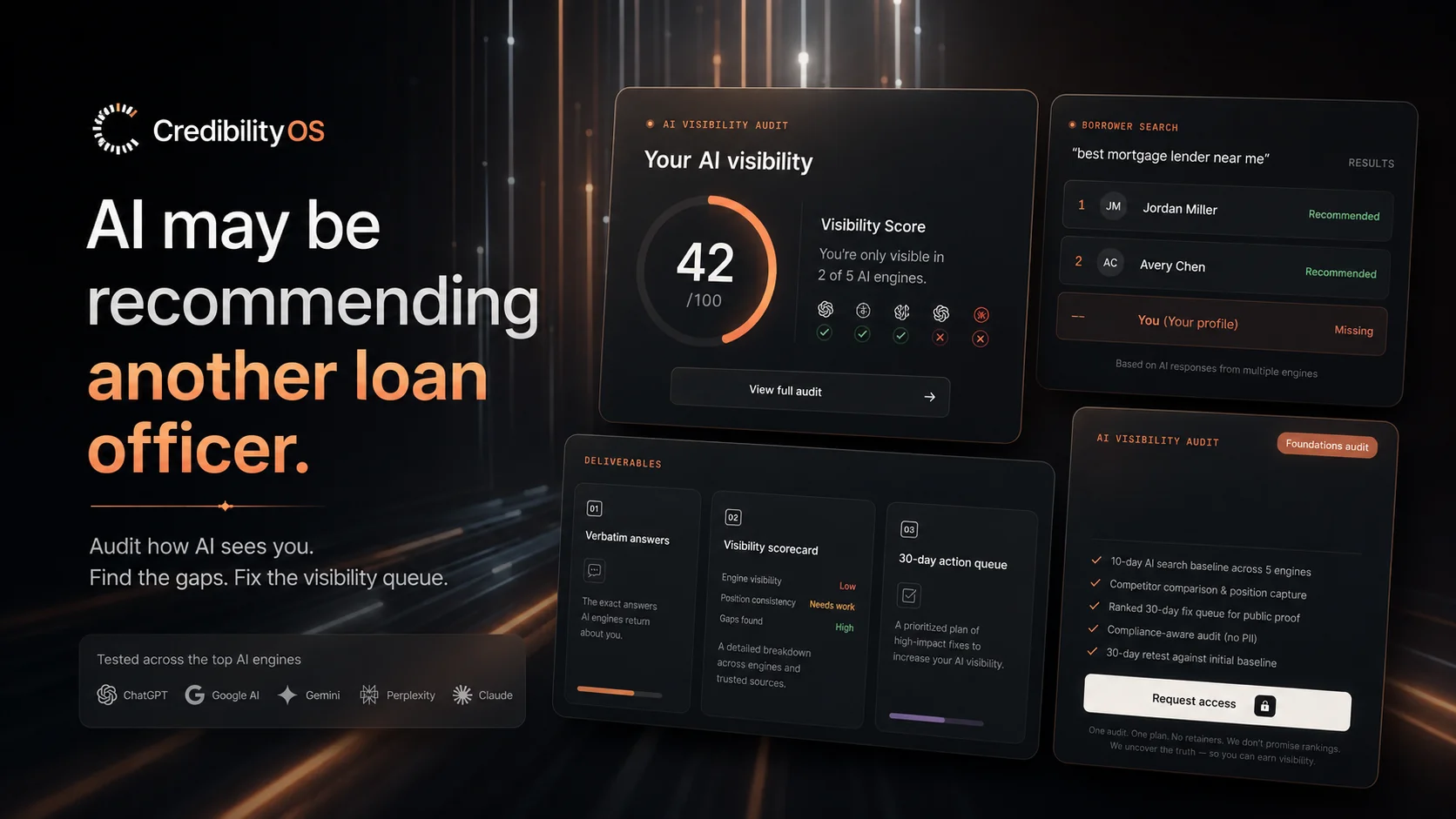 CredibilityOS product screenshot