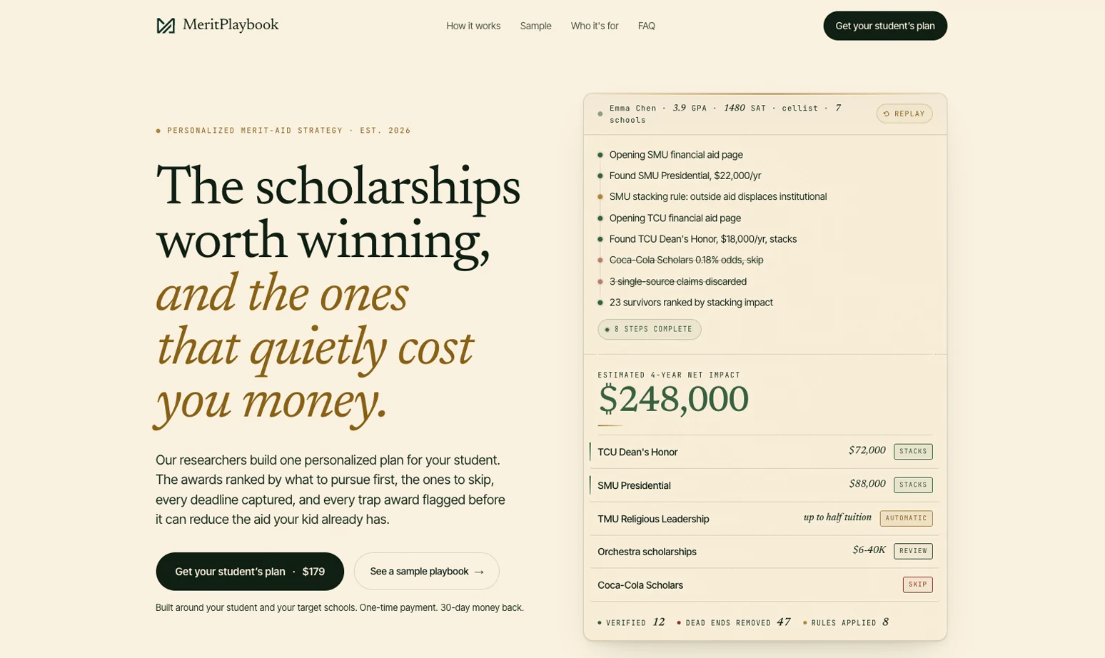 MeritPlaybook product screenshot